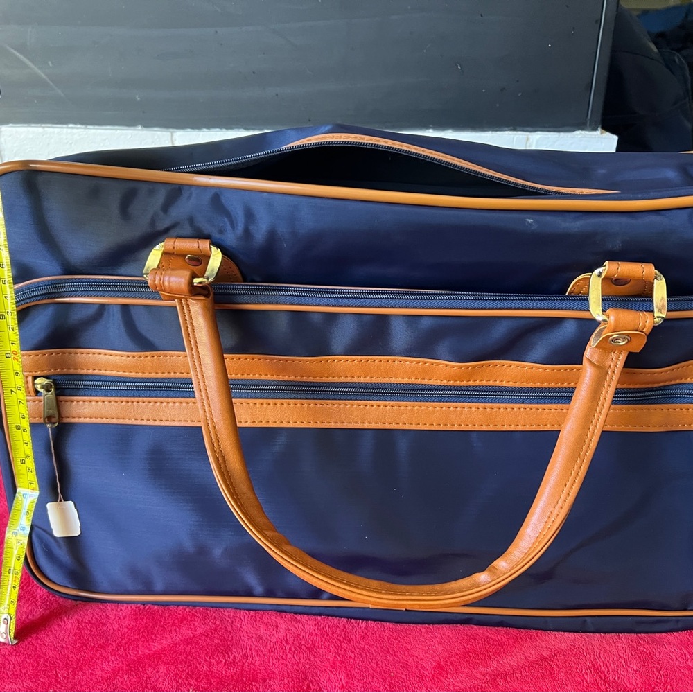 Ralph Lauren Blue and Brown Messenger Bag - Picture 4 of 10
